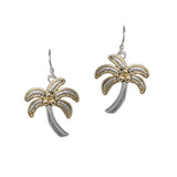 103164, PALM TREE METAL DANGLE EARRING