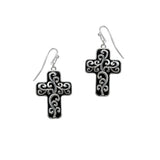 103170, CROSS METAL DANGLE EARRING
