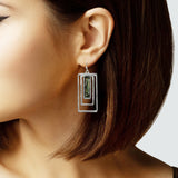 103176, GEOMETRIC ABALONE ACCENT DANGLE EARRING