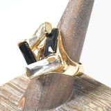 103222, BAGUETTE RHINESTONE STRETCH RING