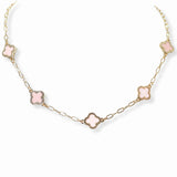 103243, CLOVER ENAMEL STATION NECKLACE