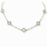 103243, CLOVER ENAMEL STATION NECKLACE