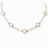 103243, CLOVER ENAMEL STATION NECKLACE