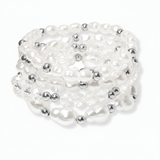 103270, FRESHWATER PEARL MULTI LAYERED STRETCH BRACELET wholesale fashion jewelry - GOOD FEELINGS, INC