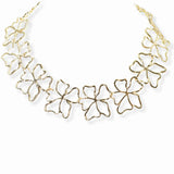 103283, CUTOUT FLOWER METAL NECKLACE