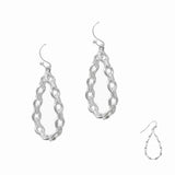 103356, TEARDROP 3D METAL DANGLE EARRING