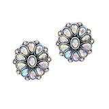 103357, WESTERN CONCHO RHINESTONE STUD EARRING