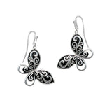 103361, BUTTERFLY FILIGREE METAL DANGLE EARRING