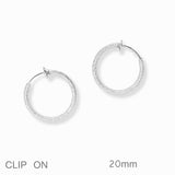 103396, 20MM ROUND METAL HOOP CLIP ON EARRING
