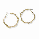 103398, 35MM GEOMETRIC METAL HOOP EARRING