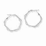 103398, 35MM GEOMETRIC METAL HOOP EARRING