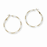 103401, 40MM ENAMEL ACCENT ROUND HOOP EARRING