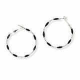 103401, 40MM ENAMEL ACCENT ROUND HOOP EARRING
