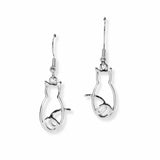 103403, CUTOUT CAT METAL DANGLE EARRING
