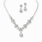 103412, CUBIC ZIRCONIA ACCENT CRYSTAL RHINESTONE NECKLACE