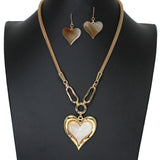 103416, HEART CELLULOID ACETATE CHARM NECKLACE