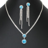 103472, ROUND CUBIC ZIRCONIA ACCENT CRYSTAL RHINESTONE NECKLACE