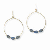 103475, TRIPLE BEADED ROUND DANGLE EARRING