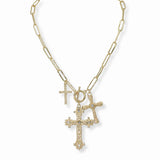 103480, CROSS CHARM TOGGLE CHAIN NECKLACE