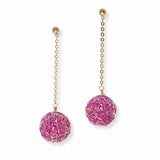 103482, GLITTER BALL DROP DANGLE EARRING