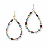 103484, TEARDROP BEADED DANGLE EARRING