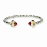 103494, CUBIC ZIRCONIA ACCENT DESIGNER INSPIRED CUFF BRACELET