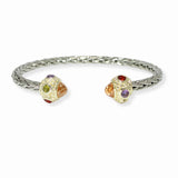 103494, CUBIC ZIRCONIA ACCENT DESIGNER INSPIRED CUFF BRACELET