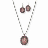 103498, VINTAGE CAMEO PENDANT NECKLACE