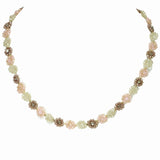 103501, DAINTY FLOWER BEADED NECKLACE