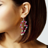 103505, LIGHTENING BOLT RHINESTONE DANGLE EARRING