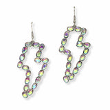 103505, LIGHTENING BOLT RHINESTONE DANGLE EARRING