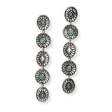 103520, WESTERN CONCHO DROP DANGLE EARRING