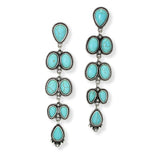 103525, WESTERN TURQUOISE STONE DANGLE EARRING