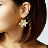 103534, FLOWER METAL FISH HOOK EARRING