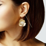 103535, FLOWER METAL FISH HOOK EARRING
