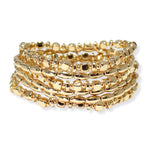 103562, LIGHTWEIGHT MULTI LAYERED BEADED STRETCH BRACELET