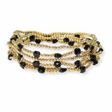 103563, DAINTY MULTI LAYERED BEADED STRETCH BRACELET