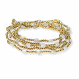 103563, DAINTY MULTI LAYERED BEADED STRETCH BRACELET