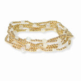 103563, DAINTY MULTI LAYERED BEADED STRETCH BRACELET