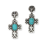 103598, WESTERN CROSS DANGLE EARRING