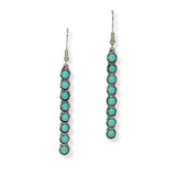 103609, WESTERN TURQUOISE STONE DANGLE EARRING
