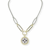 103629, DAINTY FLOWER CUBIC ZIRCONIA DESIGNER INSPIRED NECKLACE