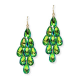 103647, TEARDROP GLASS CRYSTAL DANGLE EARRING