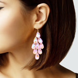 103647, TEARDROP GLASS CRYSTAL DANGLE EARRING