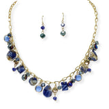 103667, GEOMETRIC CELLULOID ACETATE MULTI CHARM NECKLACE