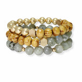 103674, MIXED MULTI LAYERED BEADED STRETCH BRACELET