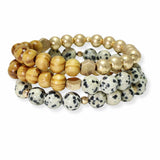 103674, MIXED MULTI LAYERED BEADED STRETCH BRACELET