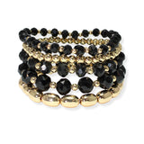 103692, MULTI LAYERED BEADED STRETCH BRACELET