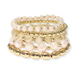 103692, MULTI LAYERED BEADED STRETCH BRACELET