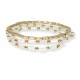 103694, MULTI LAYERED BEADED STRETCH BRACELET